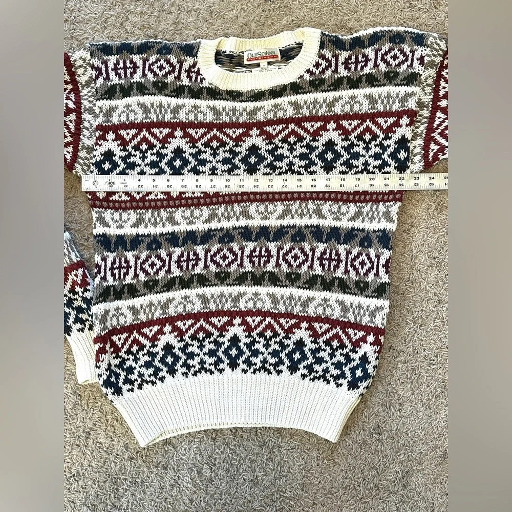 Old School Clothing Co. Vintage Oversized Grandpa Chunky Unisex Sweater Sz M